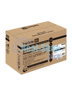 Источник бесперебойного питания ExeGate SpecialPro UNB-650.LED.AVR.1SH.2C13 650VA/360W, LED, AVR, 1*Schuko+2*C13, металлический корпус, черный