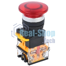 Кнопка IEK D8-11M Грибок d=22мм 1з+1р красная Кнопка IEK D8-11M Грибок d=22мм 1з+1р красная