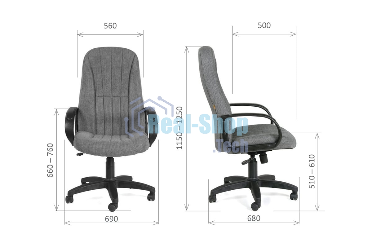 Кресло Chairman 685 10-356 черный, сетка, 120 кг, механизм качания