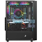 Компьютерный корпус 1STPLAYER FD3 Black, ATX, 4x120мм LED fans inc.