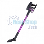 Пылесос вертикальный BQ VCA0201H фиолетовый/серый, питание от аккумулятора, 110 Вт, уборка сухая, пылесборник 0.6 л, работа от АКБ max 40 мин