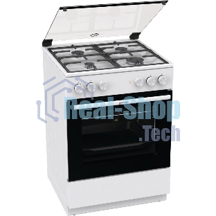 Плита комбинированная Gorenje GK6A20WF белый, конфорок 4 газовых, духовка 65 л, 60 см x 85 см x 60 см