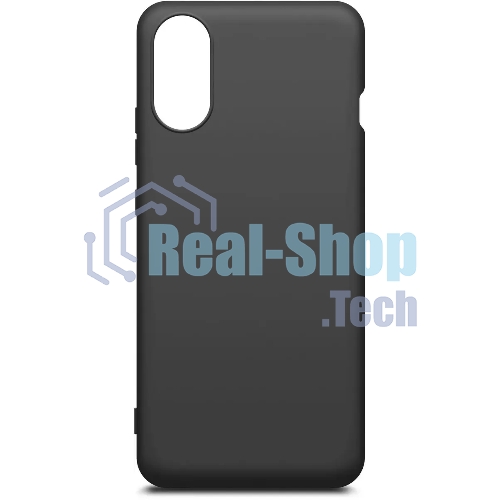 Чехол (клип-кейс) BORASCO Silicone Case для ZTE Blade A31 Plus черный (матовый)