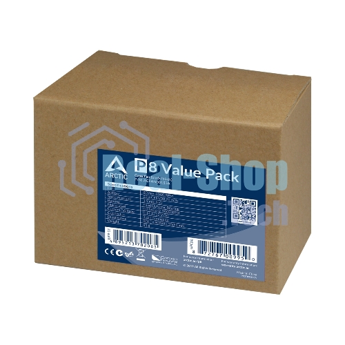 Вентилятор для корпуса ARCTIC P8 Value Pack (черный/черный) (5pc) (ACFAN00153A)