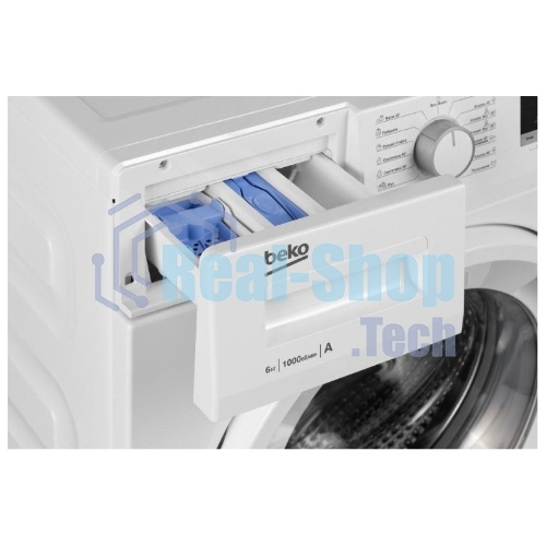 Стиральная машина Beko WRE6511ZWW белый, загрузка фронтальная 6 кг, 1000 об/мин., класс: А++