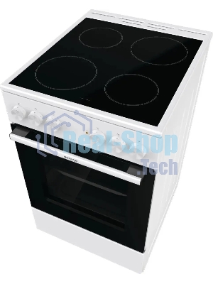 Плита электрическая Gorenje GEC5A41WG белый, конфорок 4 электрических, духовка 62 л, 50 см x 85 см x 59.4 см