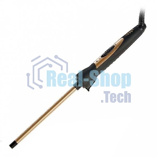 Щипцы для завивки волос DELTA LUX DL-0637 черный/золотой, 10 мм, 180 °C, 1 режим