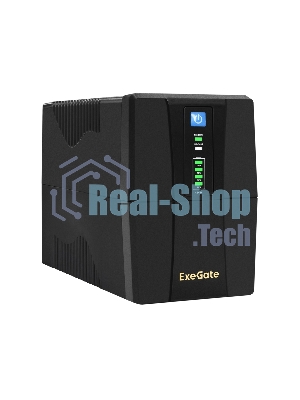 Источник бесперебойного питания ExeGate EP285472RUS Power Back BNB-850.LED.AVR.C13.RJ.USB 850VA/480W, LED, AVR,4*IEC-C13, RJ45/11, USB, черный