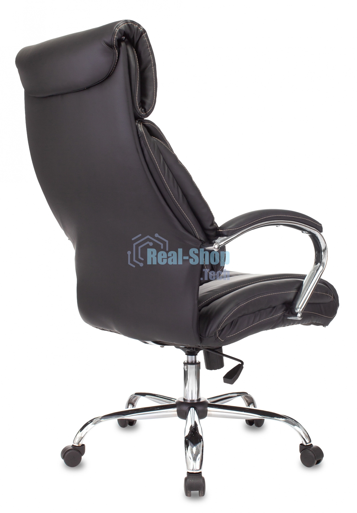 Кресло руководителя Бюрократ T-9904NSL Leather Venge Black черный, искусственная кожа, крестовина металл хром