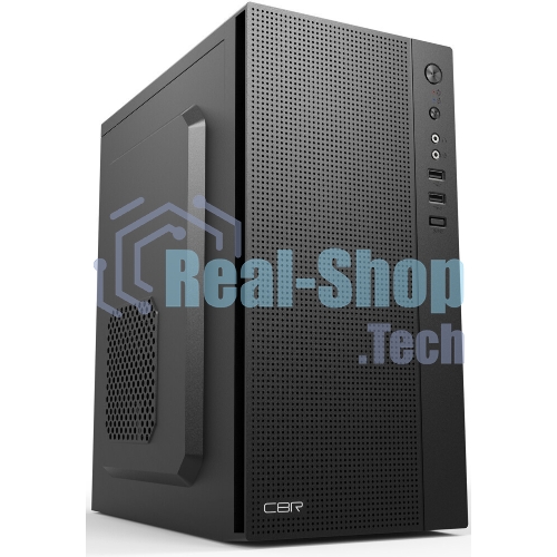 Компьютерный корпус CBR PCC-MATX-MX08-WPSU mATX Minitower MX08, без БП, 2*USB 2.0, HD Audio+Mic, черный