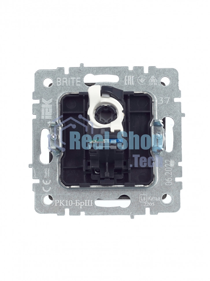 Розетка компьютерная IEK BRITE РК10-БрШ RJ45 кат.5E шампань