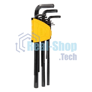 Ключи Deli Набор шестигранных ключей сверхдлинных Deli DL231309H 9 шт размеры 1,5,2,2,5,3,4,5,6,8,10мм, пластиковый держатель