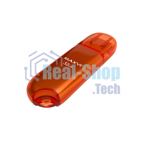 Флешка USB Maxvi P1 orange (FD32GBUSB20C10P1), 32Gb, USB 2.0, R/W 15/5, оранжевый