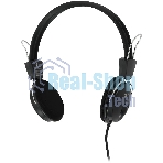 Проводные наушники Oklick HS-M200 черный, накладные, Jack 3.5 мм