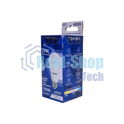 Лампа светодиодная TOKOV ELECTRIC 25 Вт А60 4000К Е27 176-264В