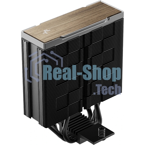 Кулер для процессора DEEPCOOL AK400 G2 LGA1851/1700/1200/115X/AM5/AM4 (12шт/кор, TDP 220W, PWM, Fan 120мм, 4 тепл. Трубки, Wood-grain top cover, черный) RET (R-AK400G2-BKNNMN-GJD)