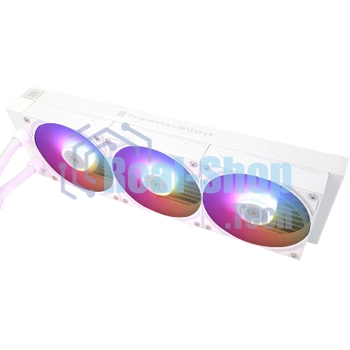 Водяное охлаждение для процессора Thermalright Grand Vision 360 (360mm, LED, White, ARGB/Fans: 3x120mm, 80.45CFM, 29.4dBA, 2150RPM/Pump height 72.5mm, 6400RPM, Rad thickness 27mm/S: 1700, 1200, 1851, 115X, 2011, 2066, AM5, AM4)