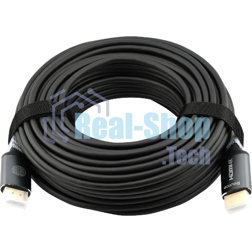 Кабель аудио-видео Cactus CS-HDMI-AOC-2-20 HDMI (m)/HDMI (m) 20м. позолоч.конт. черный