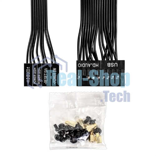 Компьютерный корпус Miditower ExeGate AA-443-UNS450 (ATX, БП UNS450 с вент. 12см, 2хUSB+HD Audio, черный)