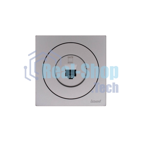 Розетка компьютерная СП OSEN RJ45 кат.6 механизм серый матовый LEZARD 743-7488-140