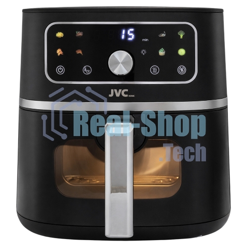 Аэрогриль JVC JK-MB055 черный, 1750 Вт, 5.5 л, электронное управление, 8 программ