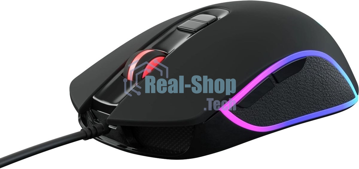 Мышь проводная GMNG 730GM черный, 12000 dpi, USB, кнопки - 7