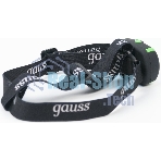 Фонарь налобный Gauss GFL307 черный 3Вт лам.:светодиодный AAAx3