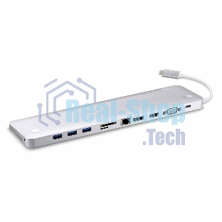Док-станция ATEN UH3240-AT, USB, HDMI, HDMI/Ethernet/USB-A/USB-C/SDXC/SDHC/SD/microSDXC/microSDHC/microSD, USB Type-C