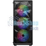 Компьютерный корпус 1STPLAYER FD3 Black, ATX, 4x120мм LED fans inc.