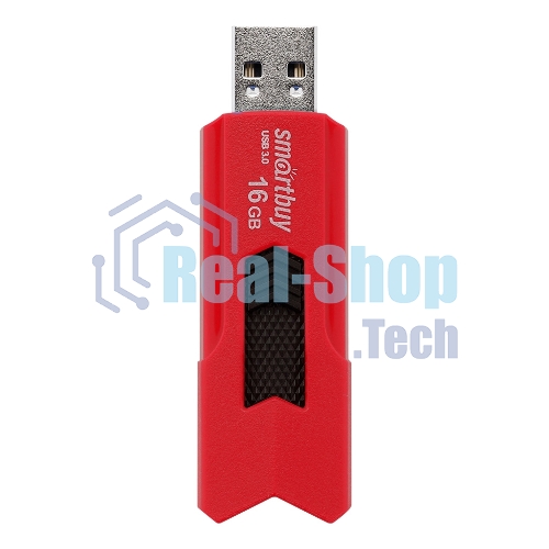 Флешка USB Smartbuy STREAM Red (SB16GbST-R3), 16Gb, USB 3.0, R/W 75/30, красный/черный