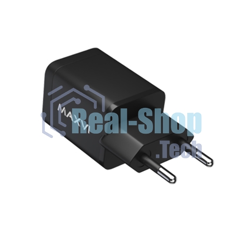 Сетевое зарядное устройство Maxvi A354PD Type-C 20W PD3.0 + USB 2.4A, черный