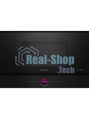 Встраиваемая микроволновая печь Bosch BFL9221B1 черный, 21 л, 900 Вт, переключатели - сенсор, поворотный механизм