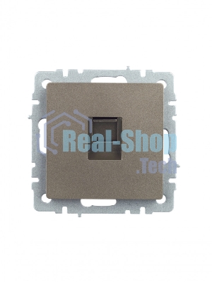Розетка компьютерная IEK BRITE РК10-БрШ RJ45 кат.5E шампань
