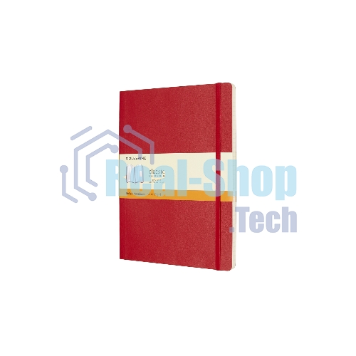 Блокнот Moleskine CLASSIC SOFT QP621F2 XLarge 190х250 мм, 192 страниц, линейка, мягкая обложка, красный