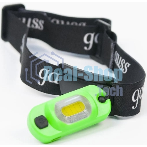 Фонарь налобный Gauss GFL408 3W 150lm Li-ion 300mАч LED