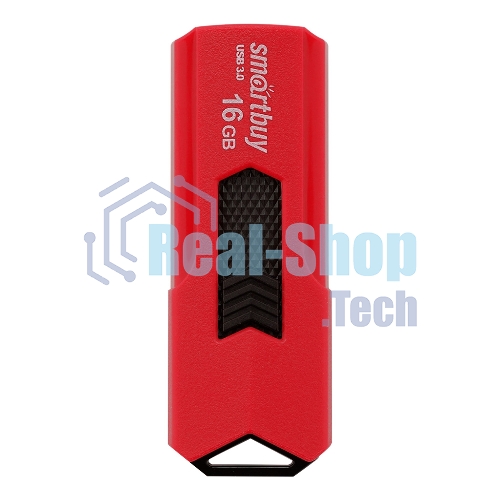 Флешка USB Smartbuy STREAM Red (SB16GbST-R3), 16Gb, USB 3.0, R/W 75/30, красный/черный