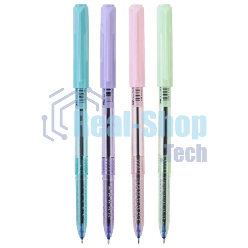Набор ручек шариковых Deli Arrow EQ03032 ассорти, d=0.7мм, синие чернила (4шт), линия 0.4мм, 4 цвета