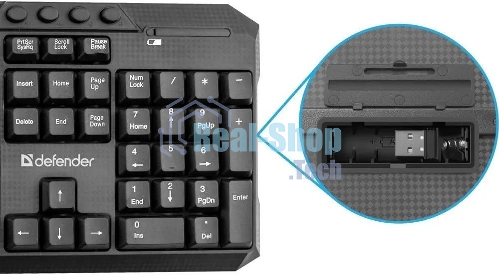 Комплект клавиатура+мышь Defender Jakarta C-805 беспроводной, USB, 1600 DPI, чёрный
