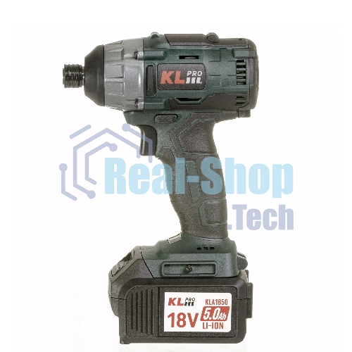 Профессиональный бесщеточный винтоверт аккумуляторный KLPRO KLDV18B-50 (18В, Li-ion-2шт, 5.0Ач, 180Нм, 2 скорости, подсветка,З/У,в кейсе)