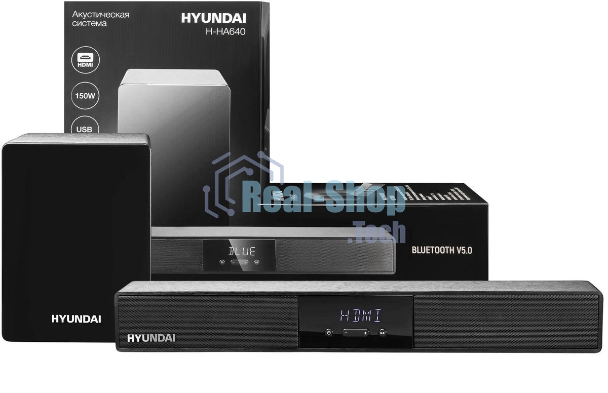 Микросистема Hyundai H-HA640 черный 150Вт FM USB BT SD/MMC/MS