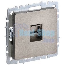Розетка компьютерная IEK BRITE РК10-БрШ RJ45 кат.5E шампань