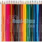 Карандаши цветные Deli EC00220 Color Emotion, трехгранный профиль, липа, 24 цвета, коробка с европодвесом (24шт)