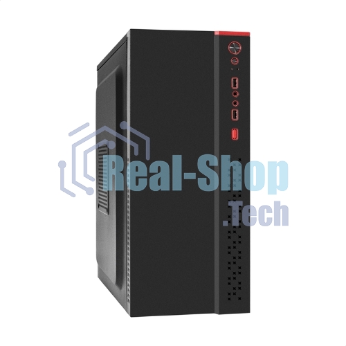 Компьютерный корпус Miditower ExeGate AA-443-UNS450 (ATX, БП UNS450 с вент. 12см, 2хUSB+HD Audio, черный)