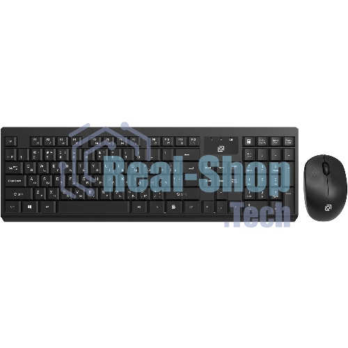 Комплект клавиатура+мышь Oklick S269W беспроводной, USB, 1600 DPI, чёрный