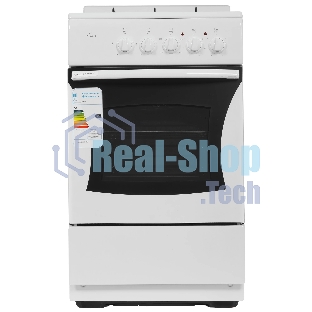 Плита комбинированная Flama RK 2201 W белый, конфорок 2 газовых и 2 электрических, духовка 50 л, 50 см x 85 см x 54 см