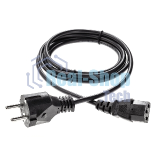 Кабель компьютер - розетка 1,5 м 220V (Европейский стандарт) VCOM/TELECOM