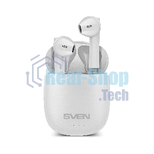 Наушники беспроводные внутриканальные с микрофоном SVEN E-727BT белый Bluetooth