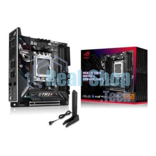 Материнская плата ASUS ROG STRIX B850-I GAMING WIFI, AM5, AMD B850, 2xDDR5, 2xM.2, 2xSATA, PCIe 4.0 x16, 1xHDMI, 1xUSB Type-C, 1x2.5Gb LAN, Wi-Fi 7, Bluetooth 5.4, 5xUSB-A 10Gbps, 1xUSB-C 20Gbps, 2xUSB-A 2.0, 3x3.5 мм, S/PDIF, 7.1, Mini-ITX