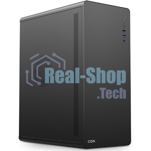 Компьютерный корпус CBR ATX Miditower U500, без БП, 1хUSB 3.0 Type-C, 1хUSB 3.0, 1хUSB 2.0, HD Audio+Mic, черный [PCC-ATX-U500-WPSU