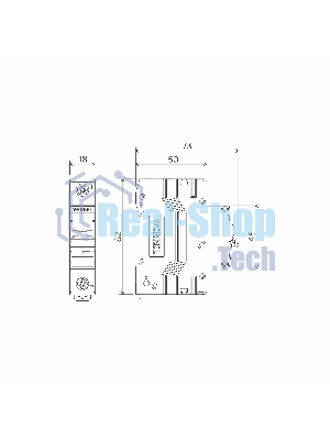 Автоматический выключатель Werkel 1P 40 A C 4,5 кА W901P404